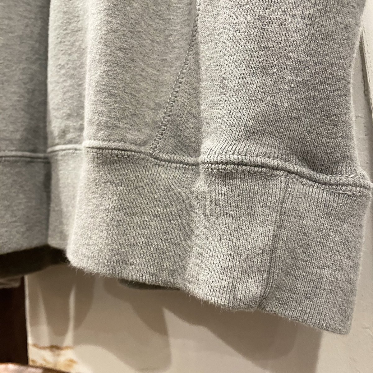 POLO RALPH LAUREN 前Vガゼット 無地 グレー リバースウィーブ POLO RALPH LAUREN 前Vガゼット 無地 グレー リバースウィーブ