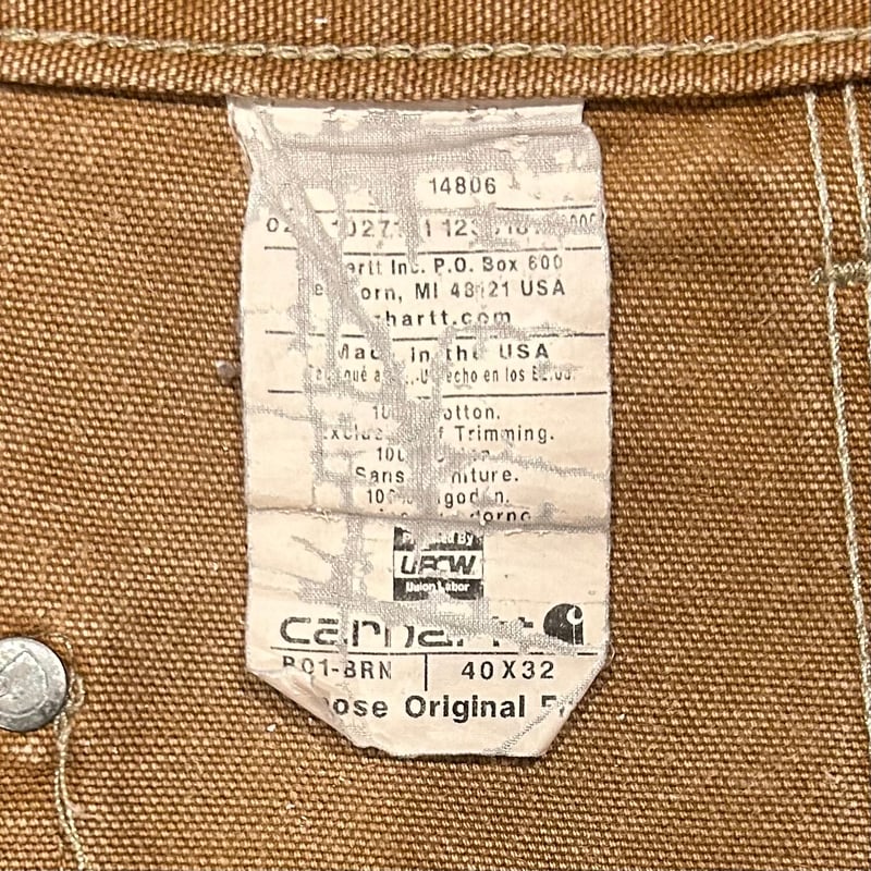 carhartt ダック地 ペインターパンツ ダブルニー カーハート ブラウン