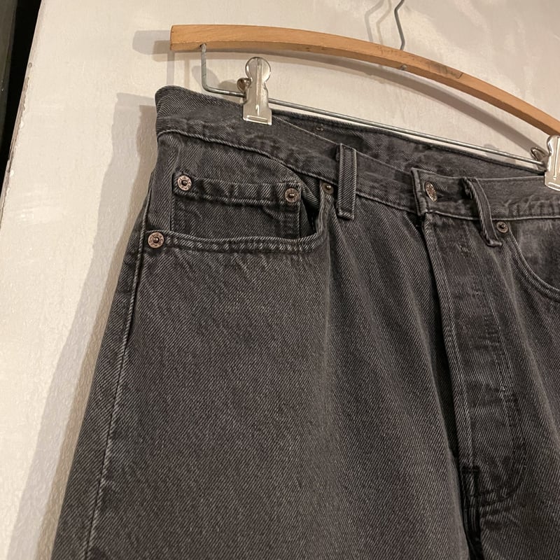 90s Levi's 501 0660 後染め ブラックデニム パンツ 32×33 USA製