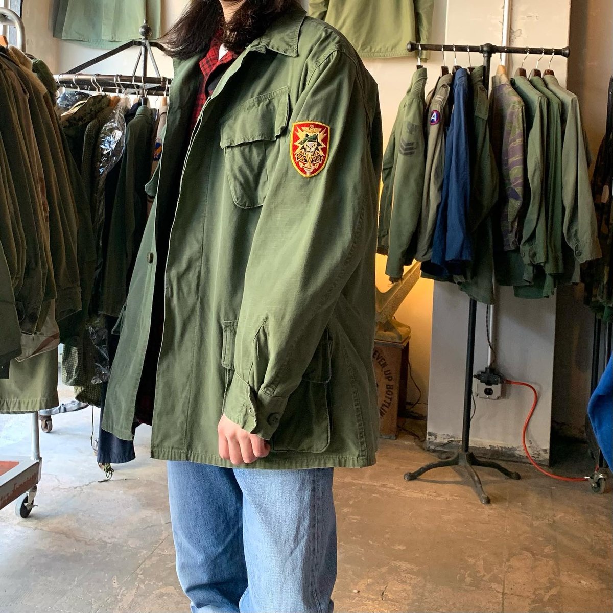 60s US ARMY Jungle Fatigue Jacket NAM戦 ジャングルファテ 60s US ARMY Jungle Fatigue Jacket NAM戦 ジャングルファテ