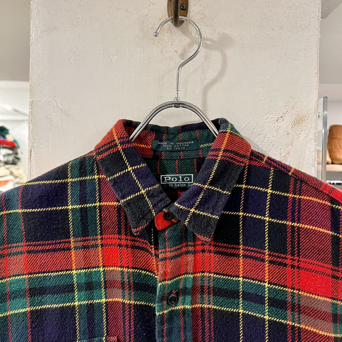 80s POLO by RALPH LAUREN L/Sチェックネルシャツ ラルフローレン チ 80s POLO by RALPH LAUREN L/Sチェックネルシャツ ラルフローレン チ