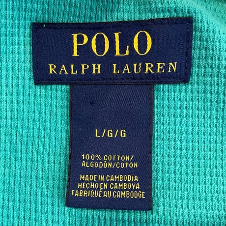 POLO Ralph Lauren　ロングスリーブサーマルTシャツ　DEAD STOCK　ミントグリーン　ラルフローレン　(S1362)