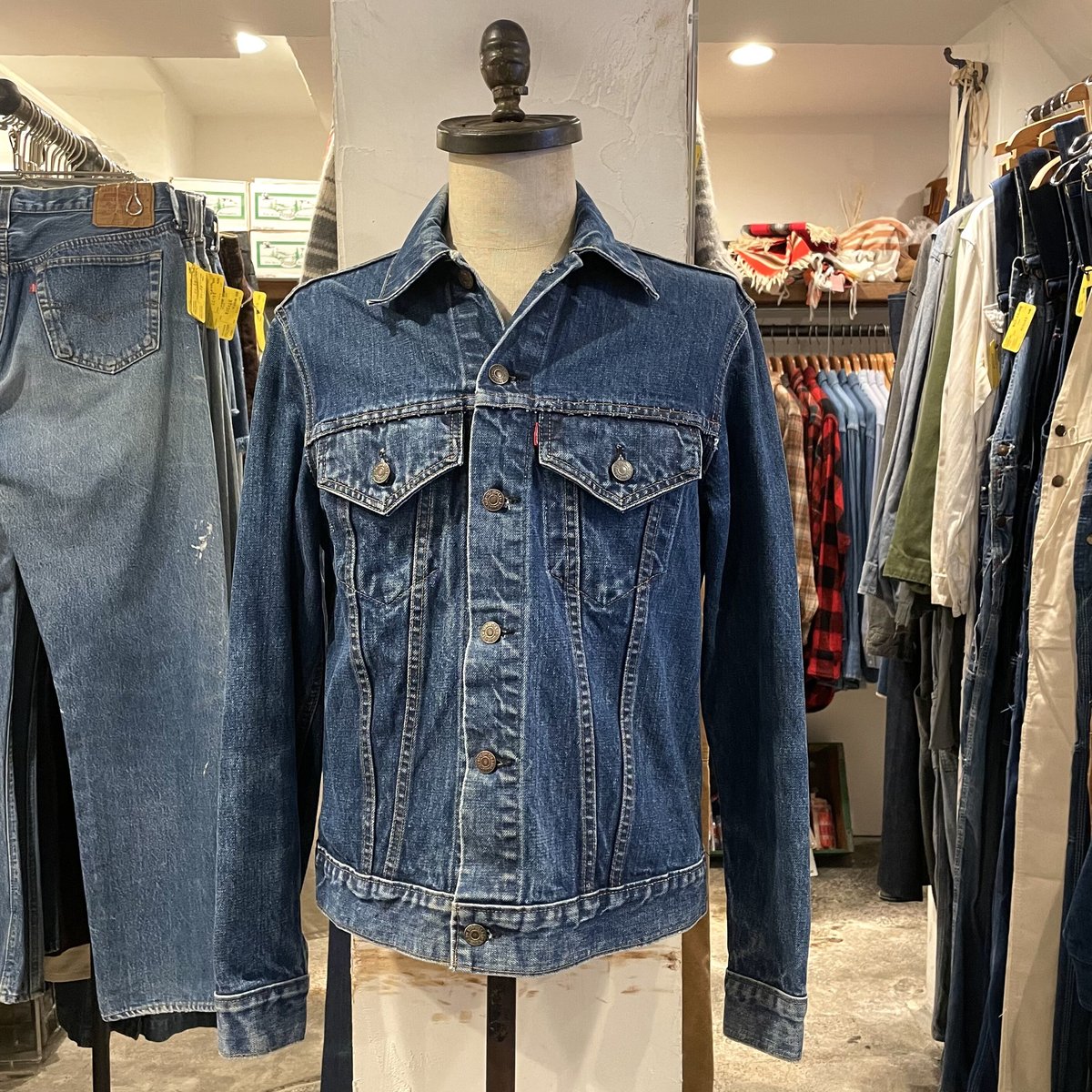 70s Levi's 70505 デニムジャケット ケアタグ スモールe 4th 70s Levi's 70505 デニムジャケット ケアタグ スモールe 4th