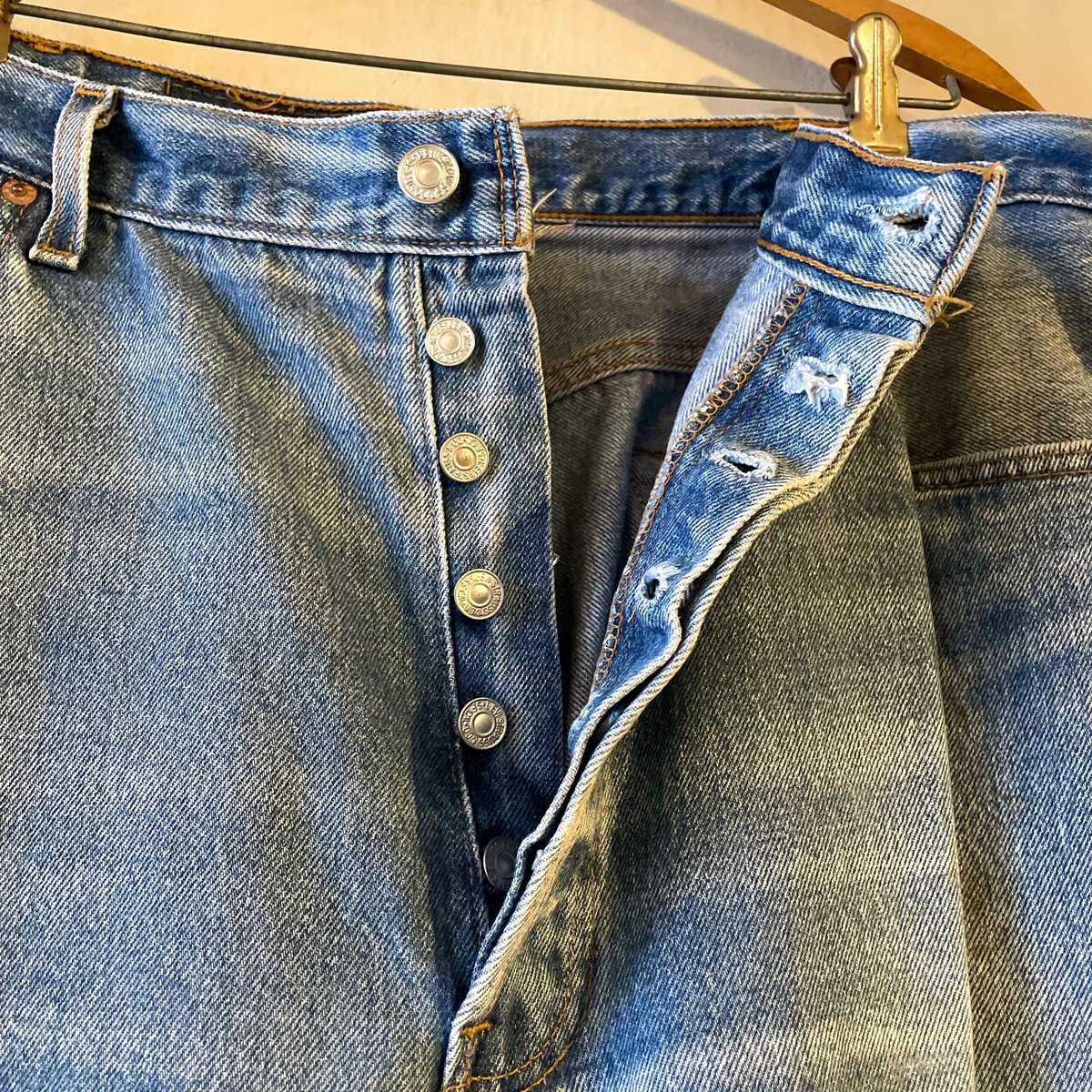 00s Levi's 501 リーバイス デニムパンツ 40×28 USA製 ボタン裏
