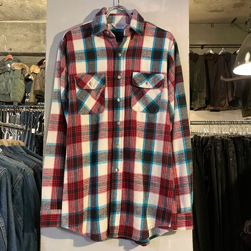 70s FIVE BROTHER L/S ネルシャツ USA製 Size M ファイブブラザー
