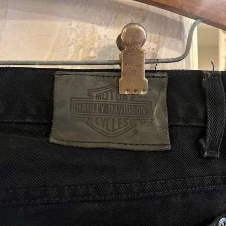 Harley-Davidson　ブラックデニム　ハーレーダビッドソン　32×32　USA製　(S3995)