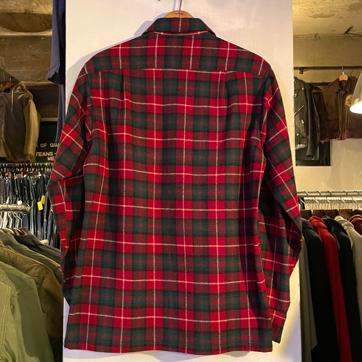 【Pendleton】ペンドルトン　シャツ　80s　古着　USA製　ウール　Ｓ 50s～ PENDLETON Vintage Wool Shirt USA製 ウールシャツ ボ