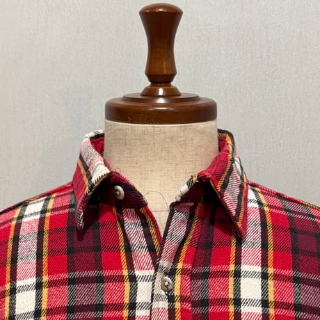 90s　VAN HEUSEN　L/S ネルシャツ　Size M　ヴァン ヒューゼン　コットンシャツ　(S5188)
