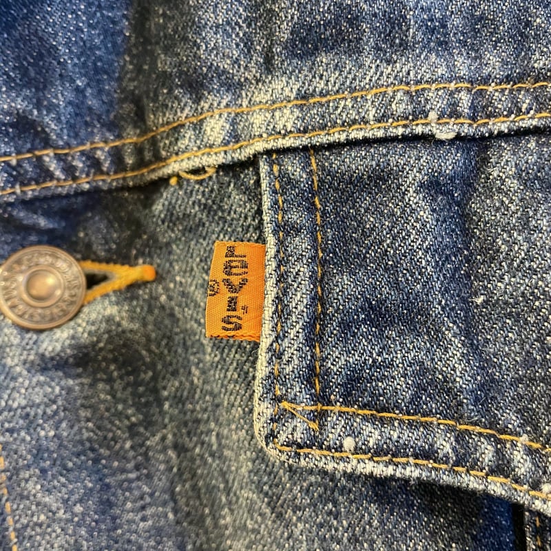 Levis 70671-0216 70s USA製 デニムブッシュジャケット オレンジ