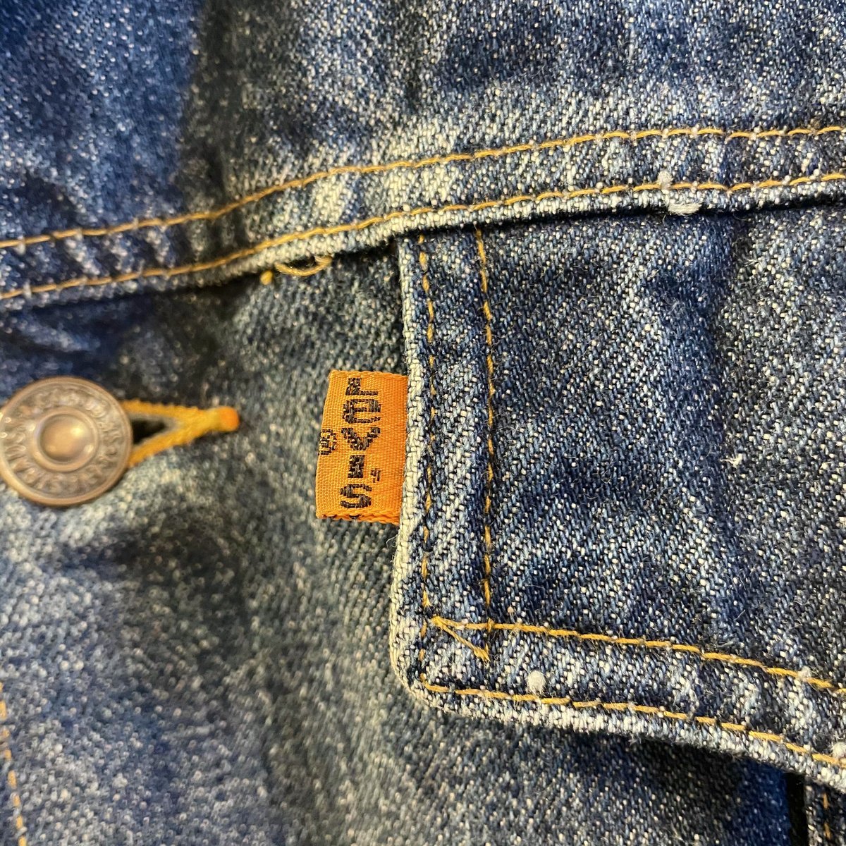 Levis 70671-0216 70s USA製 デニムブッシュジャケット オレンジ Levis 70671-0216 70s USA製 デニムブッシュジャケット オレンジ