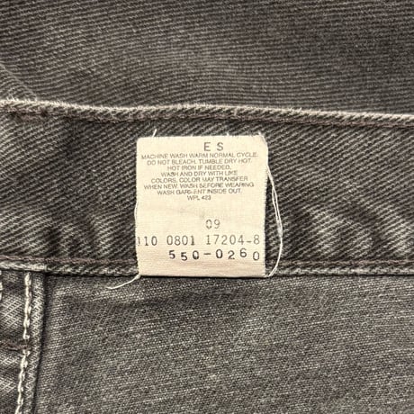 00s　Levi's 550 0260　Relaxed Fit　リーバイス　ブラックデニムパンツ　32×28　2001年　(S4518)
