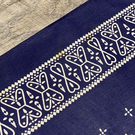 Bandana　ヴィテージバンダナ　クロス　紺　60s-　USA製　新品