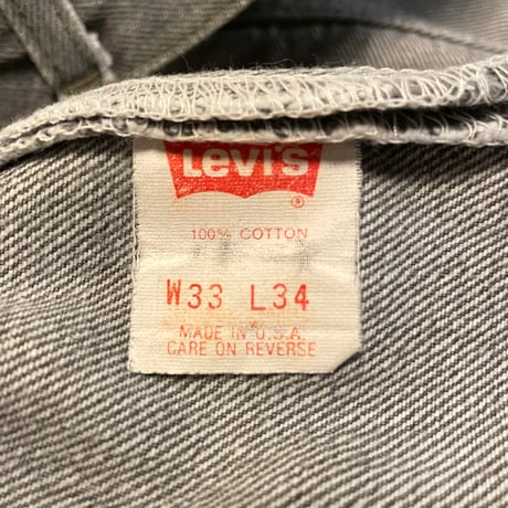 90s　Levi’s 501 先染め ブラックデニムパンツ　32×33　USA製　1990年　(S4484)