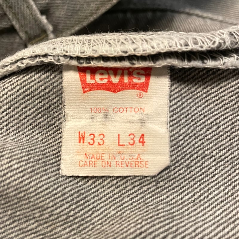 90s Levi's 501 先染め ブラックデニムパンツ 32×33 USA製 1990