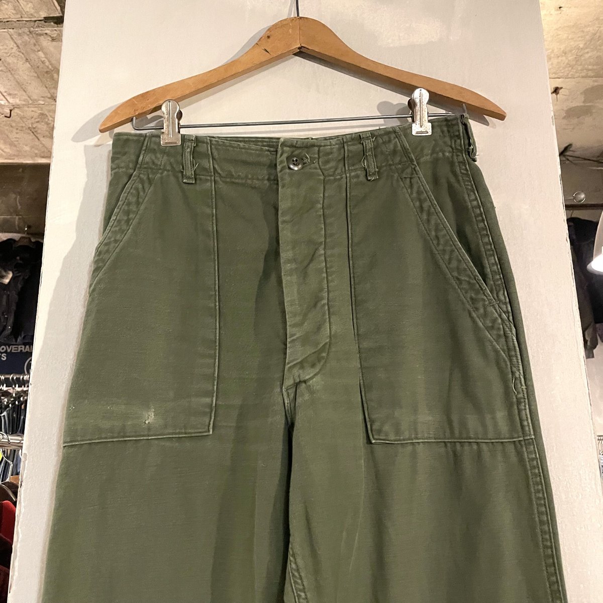 【実物70s】米軍 OG-107 ベイカーパンツ Type1 30×31 30×31】U.S.Army Utility Trousers OG-107 実物 米軍 ベイカー
