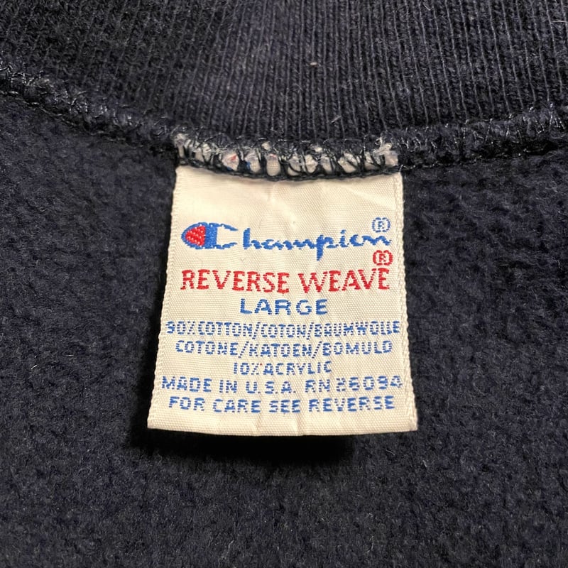 90s Champion リバースウィーブ REVERSE WEAVE USA製 ネイビー 目 90s Champion リバースウィーブ REVERSE WEAVE USA製 ネイビー 目