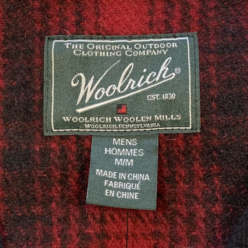 Woolrich ウールベスト DEAD STOCK シャドーチェック柄 バックベルト