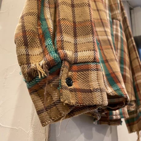70s　Sears KINGS ROAD　L/S ネルシャツ　USA製　コットンシャツ　シアーズ　雰囲気系　(S4564)