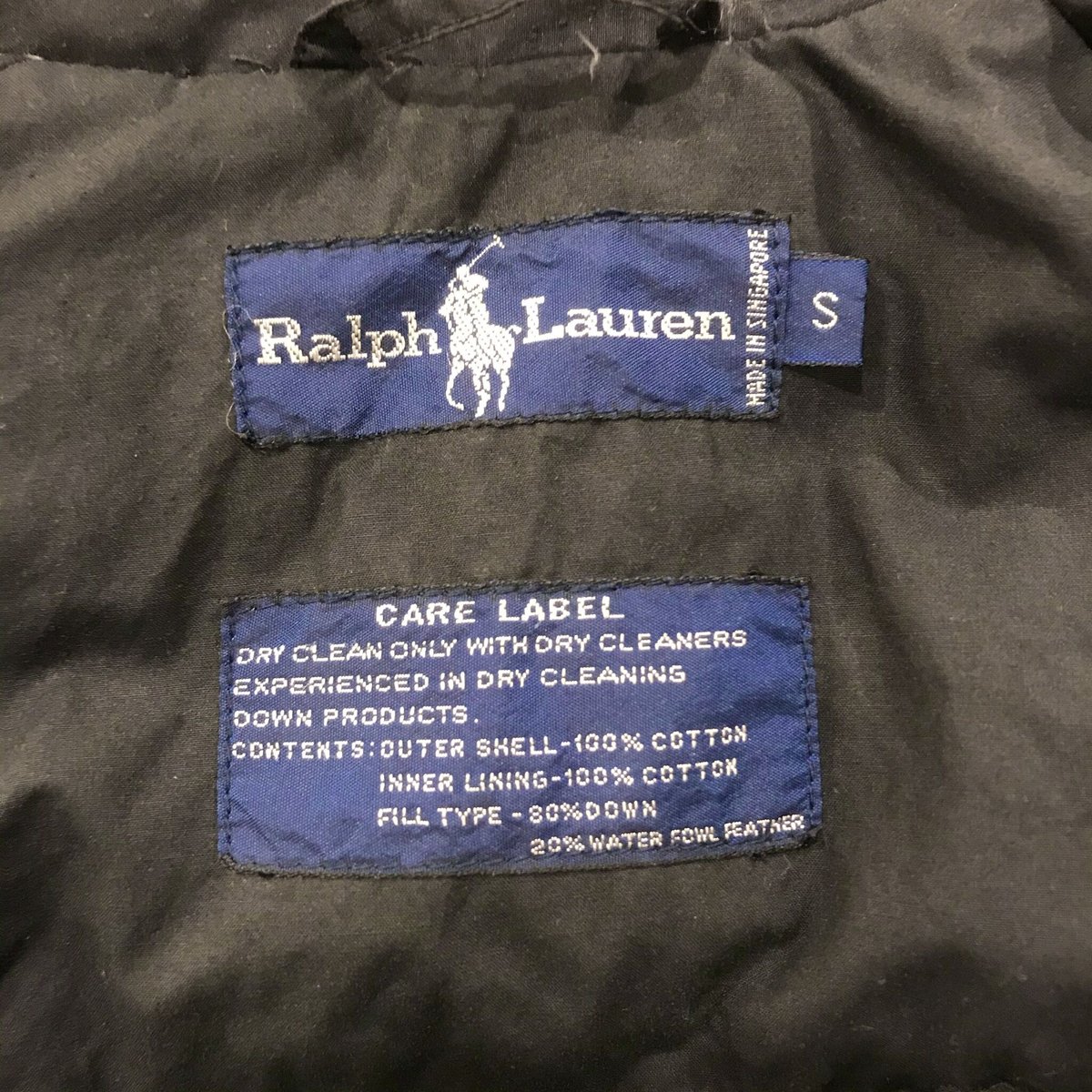 RALPH LAUREN ネイティブ柄 ダウンジャケット 黒 90s ラルフローレン