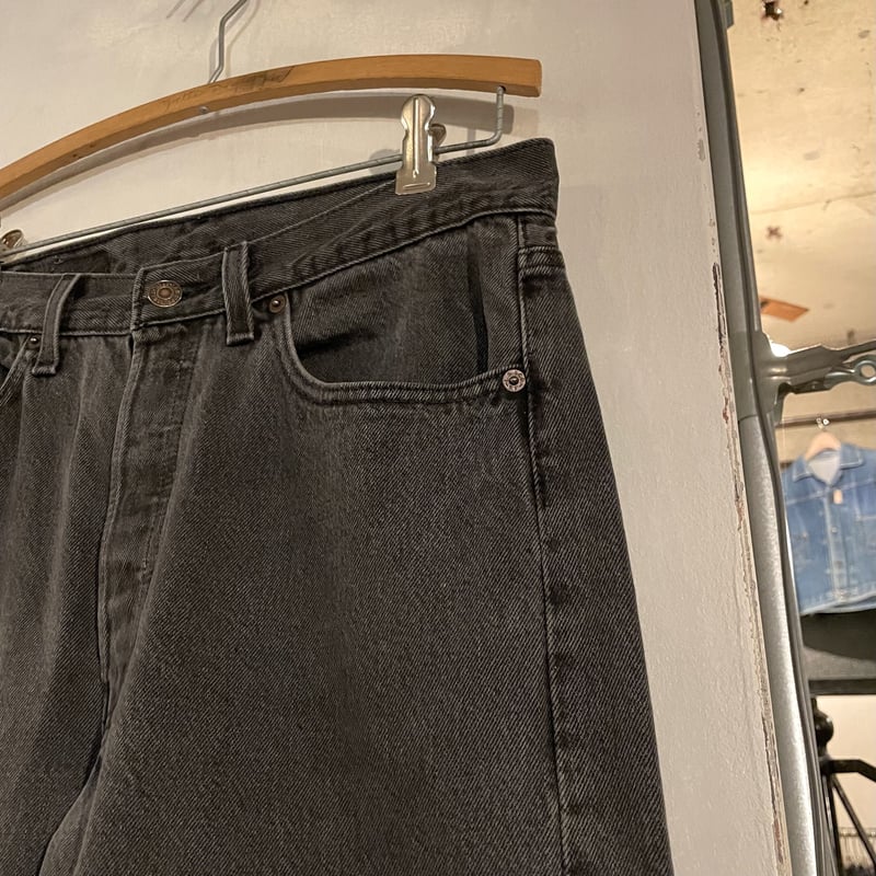 90s Levi's 501 0660 後染め ブラックデニム パンツ 32×33 USA製