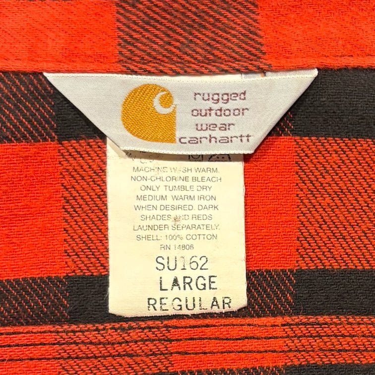 90s carhartt L/S ネルシャツ USA製 Size L カーハート チェック