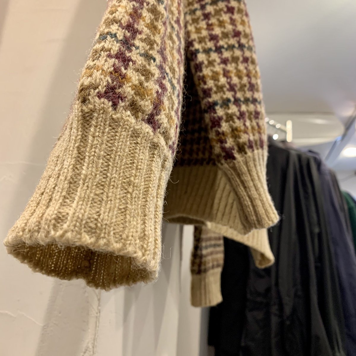 Ralph Lauren Bergdorf Goodman 千鳥格子柄 ウールニット ラルフ Ralph Lauren Bergdorf Goodman 千鳥格子柄 ウールニット ラルフ