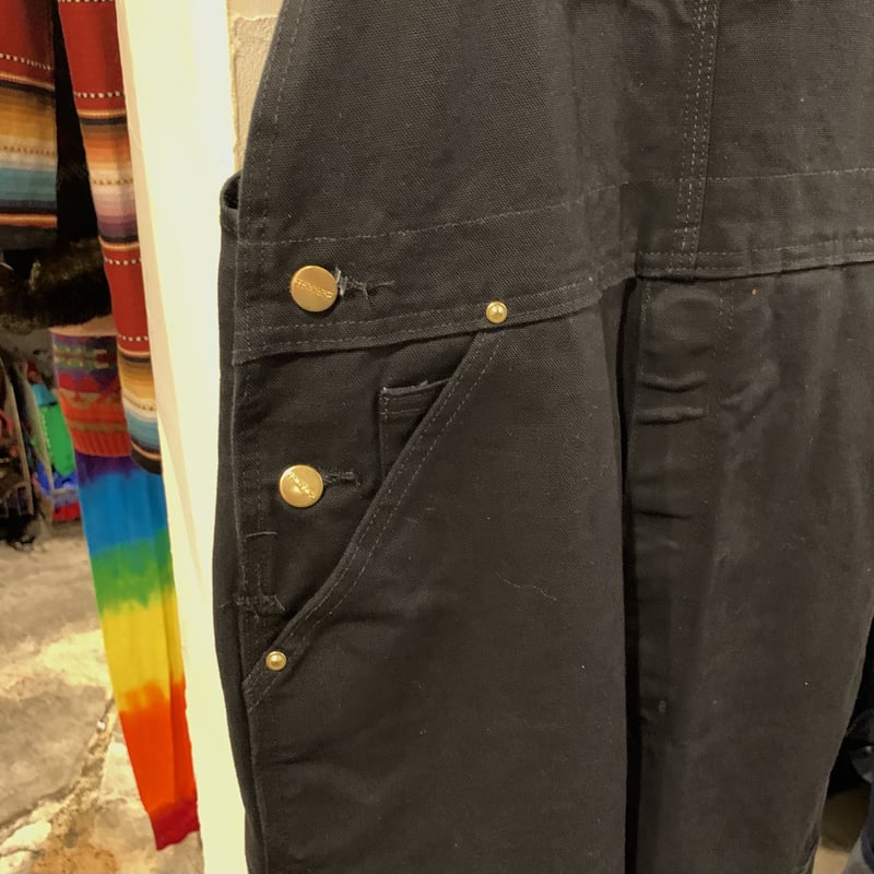 Carhartt ダック地 オーバーオール ダブルニー 黒 カーハート
