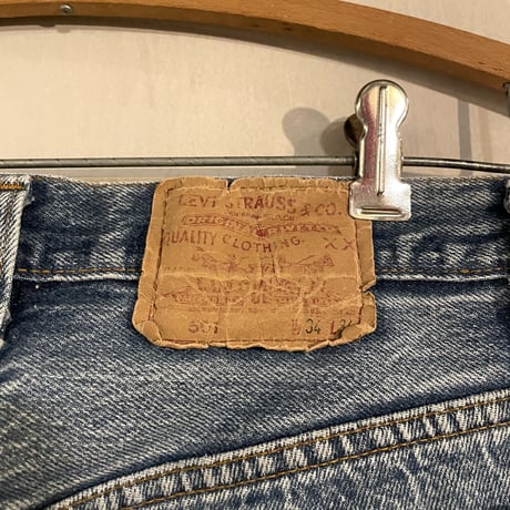 80s　Levi’s 501 0115　デニムパンツ　33×33　ナイロンフットボタン　USA製　1988年　(S3498)