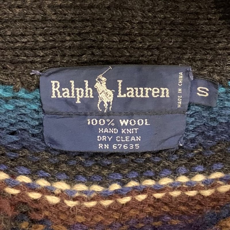 Ralph Lauren ショールカラーガウン ネイティブ柄 ガウン ラルフ