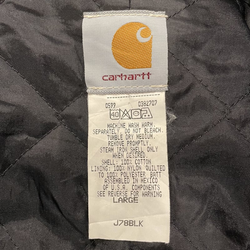 carhartt 90s ダックアクティブジャケット 黒 ネイティブ carhartt 90s ダックアクティブジャケット 黒 ネイティブ