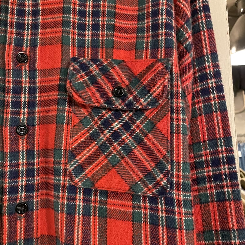 70s FIVE BROTHER ネルシャツ ファイブブラザー L USA製 コットン