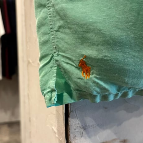 POLO RALPH RAUREN　S/S オープンカラーシャツ　Size XXL　ポロ ラルフローレン　リネン×シルク　(S5606)
