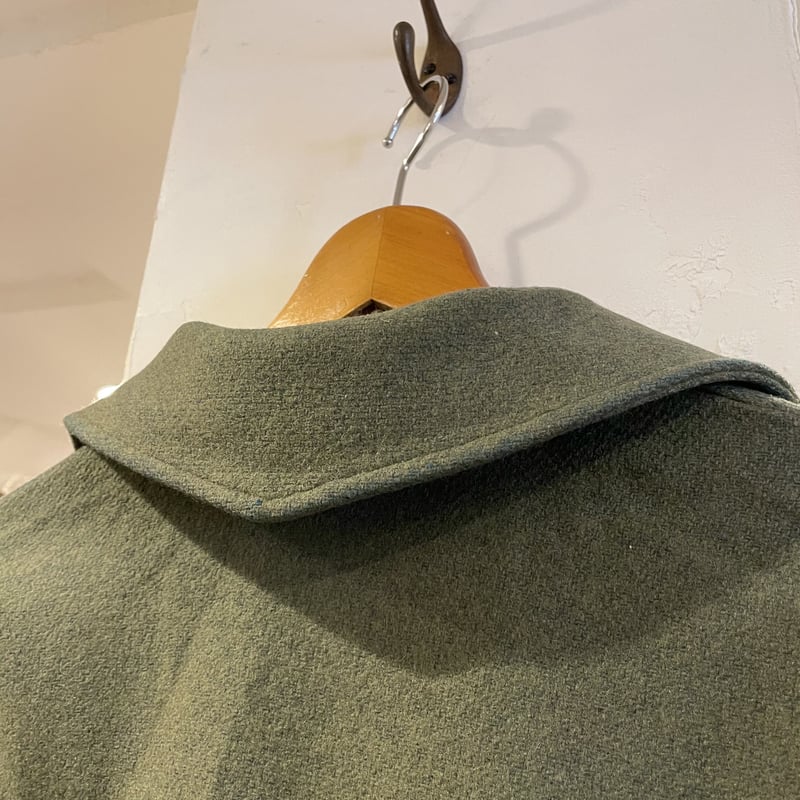 Woolrich 50s USA製 黒タグ レースアップ プルオーバー ウールシャツ