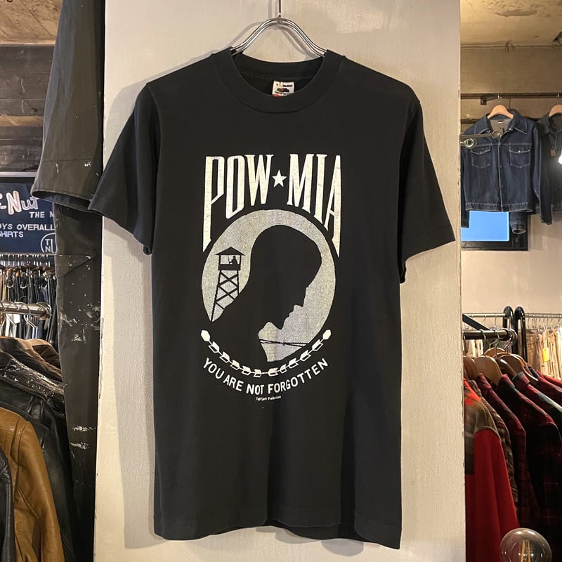 80s FRUIT OF THE LOOM S/S Tシャツ POW-MIA USA製 ミリタ