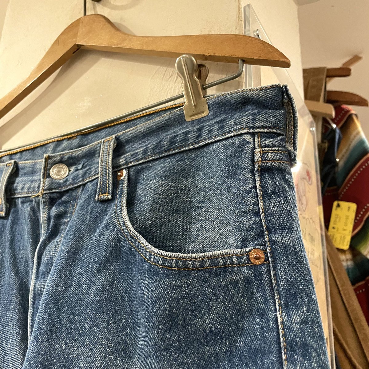 アメリカ製　1996年製　リーバイスデニム 1996年製 一点物 USA製 リーバイス501 旧6 ジーンズ 実寸W33
