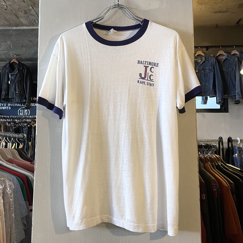 60s Champion S/S ヴィンテージTシャツ 染み込みプリント USA製 BALT...