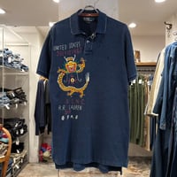 Polo by Ralph Lauren　S/S ポロシャツ　CUSTOM FIT　Size L　ポロ ラルフローレン　スーベニア　ドラゴン　(S5626)