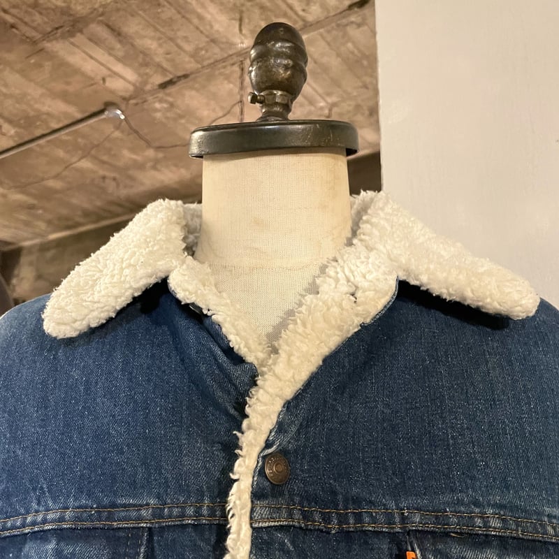 80s Levi's 71605-0217 デニムボアジャケット ロング丈 USA製 80s Levi's 71605-0217 デニムボアジャケット ロング丈 USA製