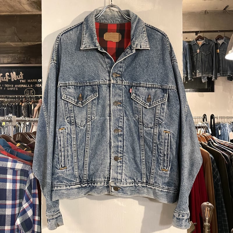 80s Levi's 70417-0814 デニムジャケット サイズXL ネルライナー 80s Levi's 70417-0814 デニムジャケット サイズXL ネルライナー