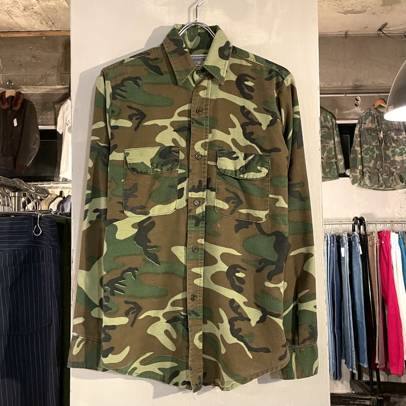 80s FIVE BROTHER ネルシャツ ファイブブラザー USA製 cotton×pol