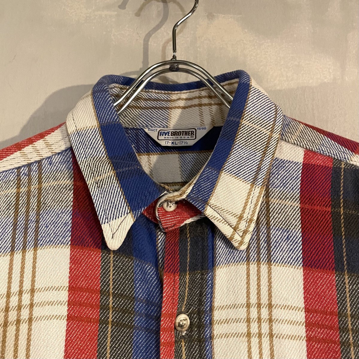 次は無いと思います70s神配色FIVE BROTHER ネルシャツUSA製XL 次は無いと思います70s神配色FIVE BROTHER ネルシャツUSA製XL