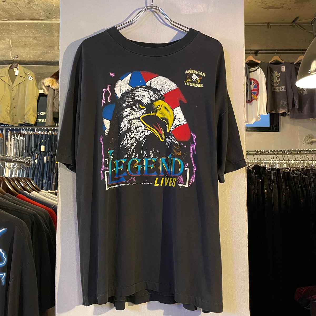 90s~ AMERICAN THUNDER S/S Tシャツ ビッグサイズ アメリカン