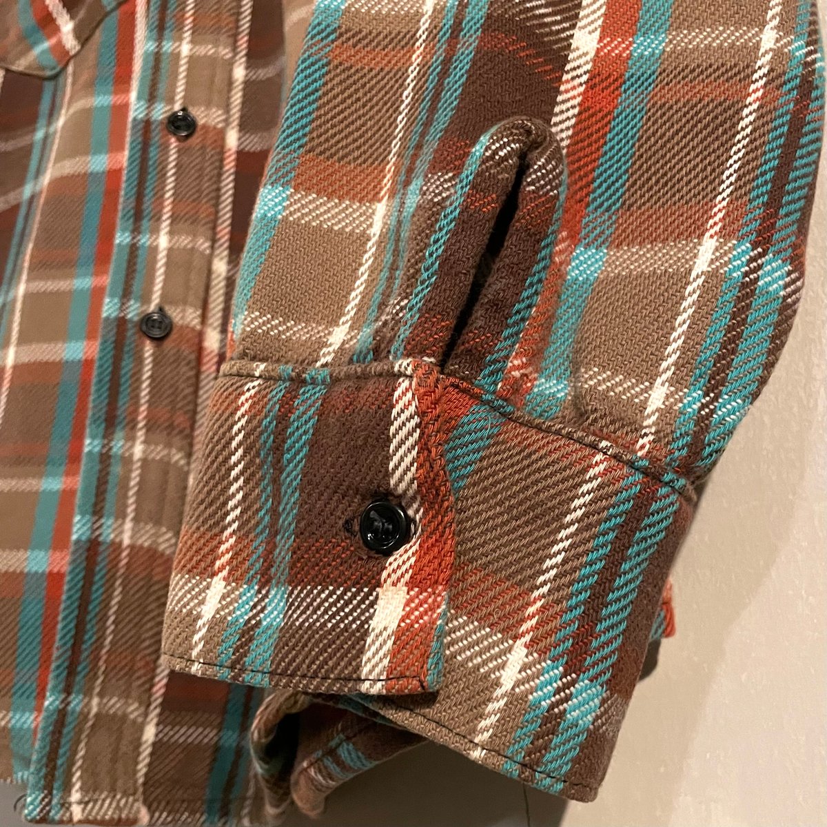 70s ARCTIC L/S ネルシャツ USA製 Size M コットンシャツ (S4432