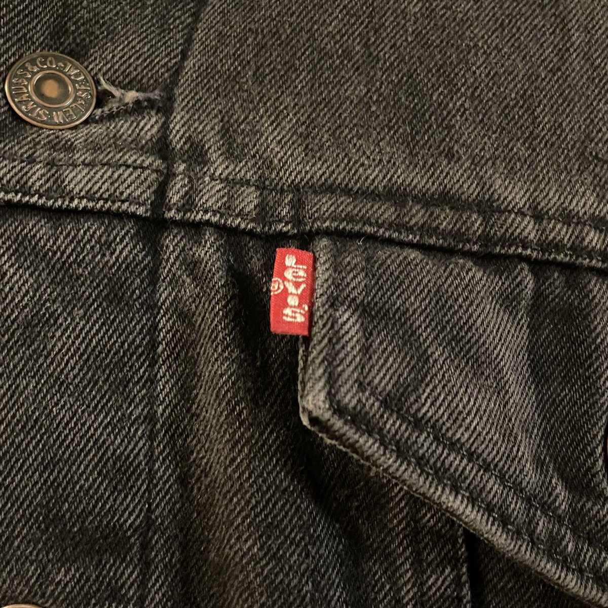 80s Levi's 70417-9418 ブラック デニムジャケット ネルライナー USA製...