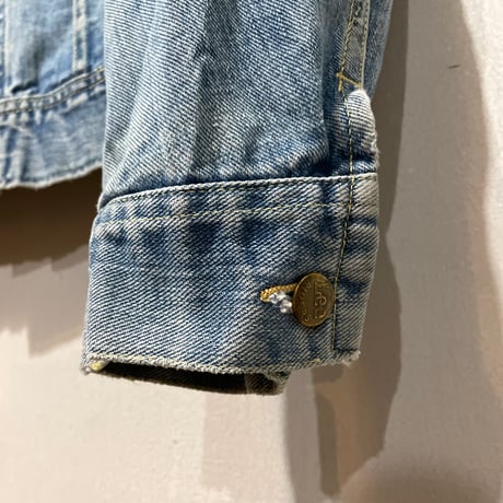 70s　Lee 220-J　デニムジャケット　USA製　Size 38相当　リー　2ポケ　左綾　(S5736)