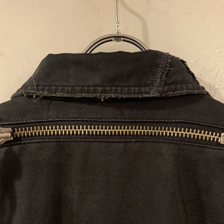 90s　POLO by Ralph Lauren　ハンティングジャケット　Ｍ-51フィールドジャケット　ラルフローレン　ダメージ加工　ブラック　(S3567)
