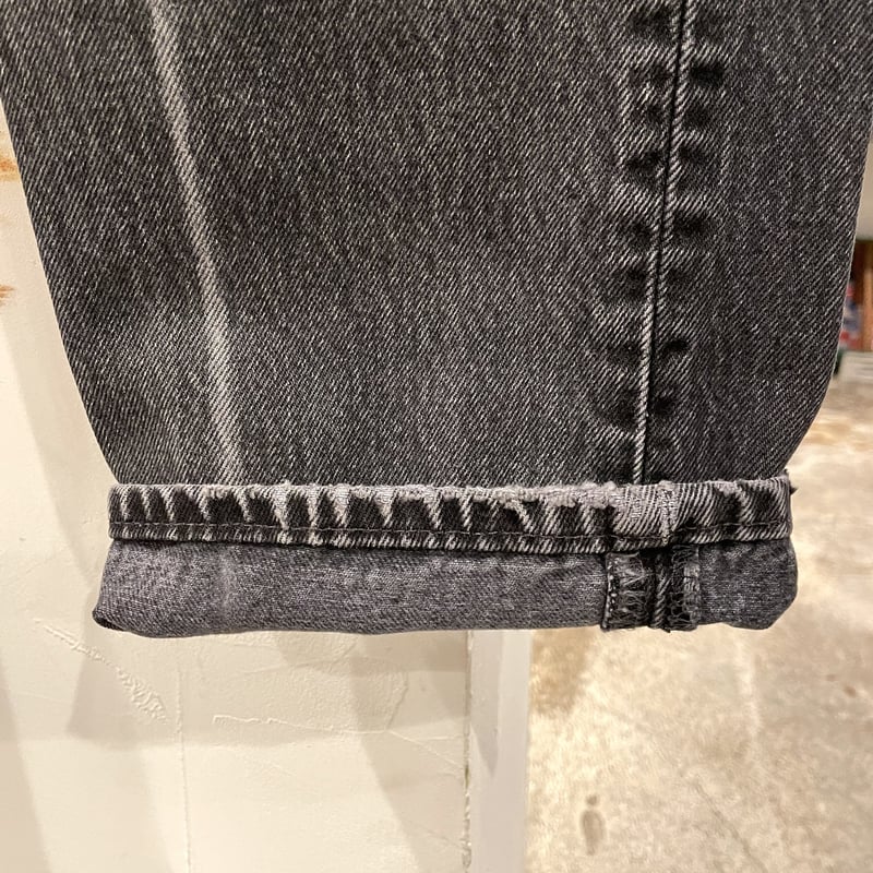 Levi's 501 90年代 後染めブラックデニム ボタン裏653 USA製 Levi's 501 90年代 後染めブラックデニム ボタン裏653 USA製