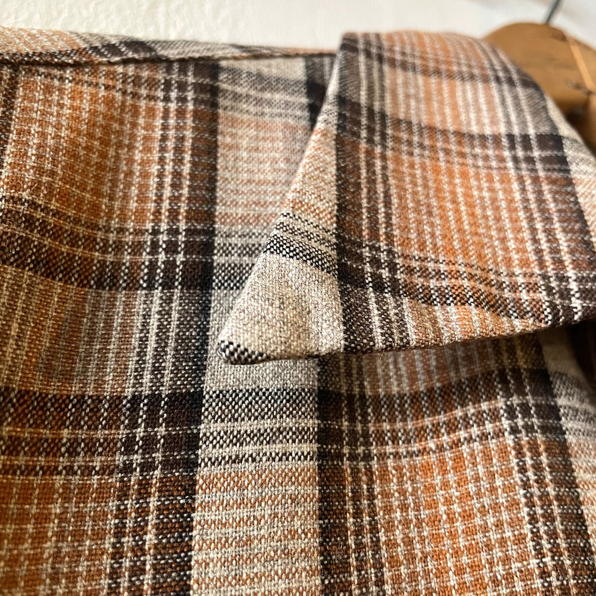 40s DAILY DOUBLE Vintage Loop Wool Shirt オープンカラ