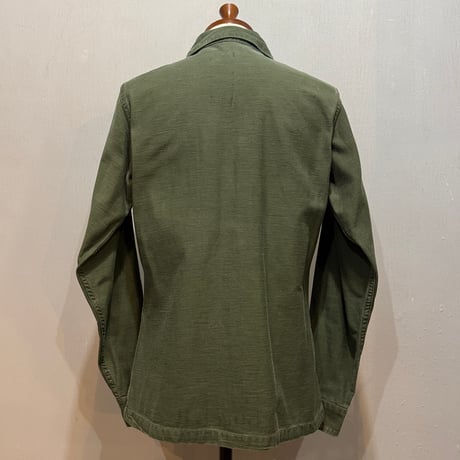 60s~　USMC　ユーティリティシャツ　Size 14½　シャツ袖　OG 107 COTTON SATEEN　ミリタリーシャツ　バックステンシル　(S5134)