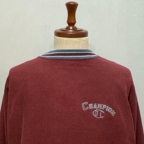 90s　Champion　リバースウィーブ　Reverse Weave　USA製　Size M　リブライン　刺繡タグ　チャンピオン　(S4960)